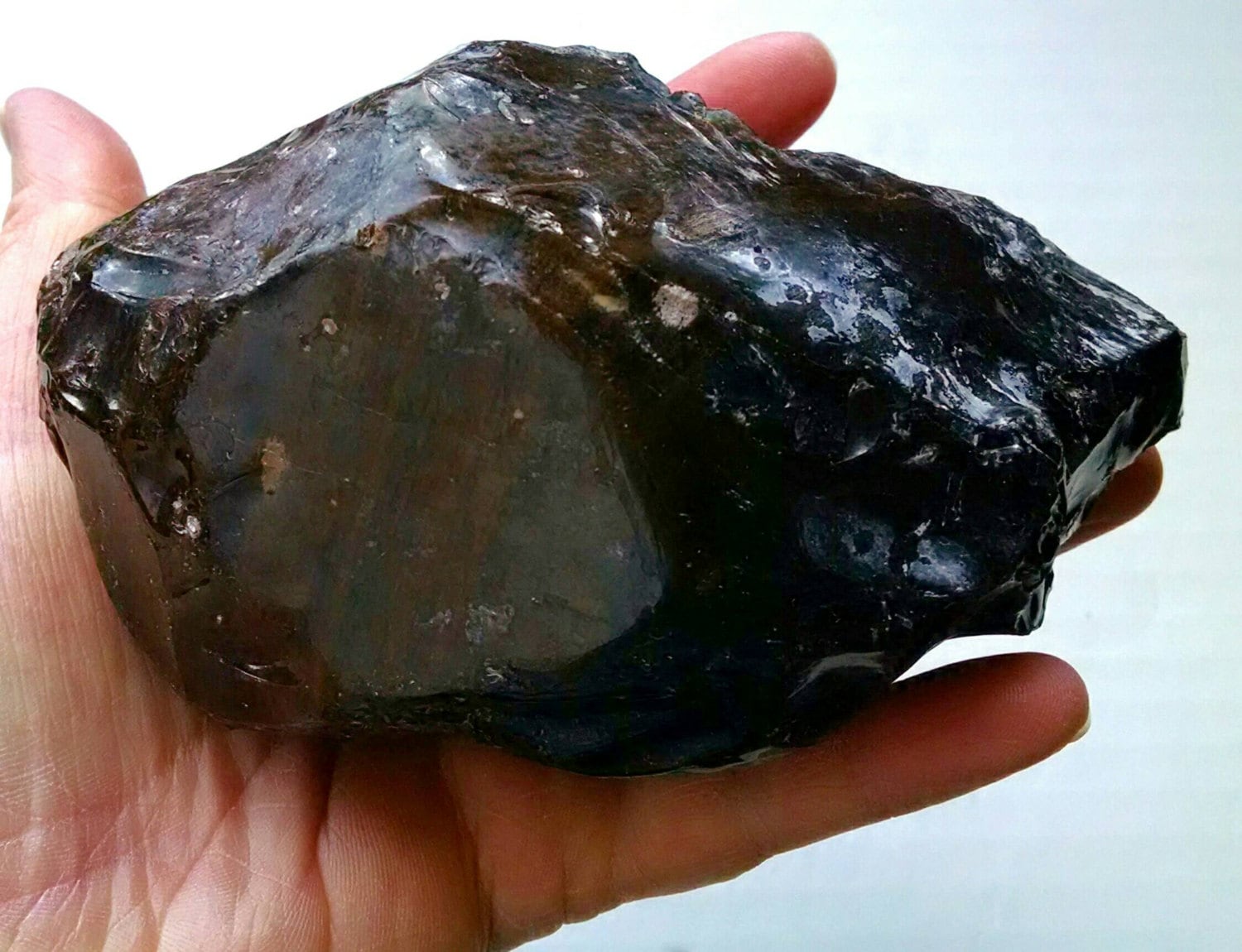 Utah Obsidian Stone Tumbling Rough Rock For Cutting And