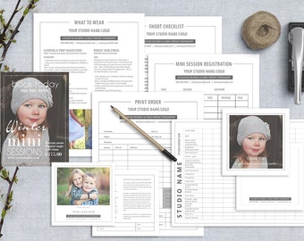 Photography Marketing Template, Photoshop Templates with Pricing Guide, Business Forms, Contracts, Model Release Form, PB101