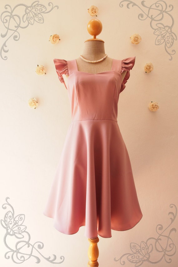 Olivia Dusky Pink Bridesmaid Dress Dusky Pink Dress Party
