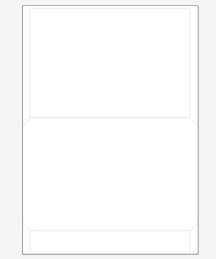 printable 5x7 envelope template that fits on an a4 page