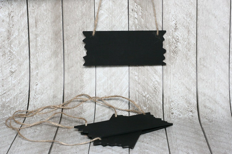 4 Small Hanging Chalkboard Signs / Rustic Style by CCNdesigns