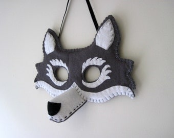 Felt Wolf Mask - Dressing Up Costume, Fancy Dress Costume Little Red Riding Hood