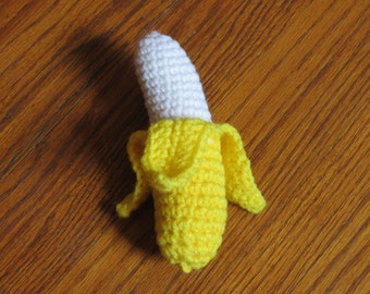 Crocheted Banana with removable skin Motor skills