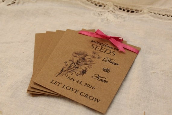 Seed Packets Seed Packet Favors Seed Packet Wedding Favors Seed Packets