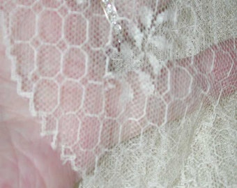 No. 100 Gossamer Antique Silk Lace Flounce; 4 yards x 18"