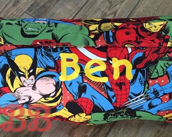 Superhero Nap Mat Sleep Mat Preschool WITH BLANKET Boy Nap Mat Red Blue Green Yellow Baby Shower Gift Personalized Gift Monogrammed Infant