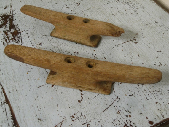 antique wooden cleats wooden rope cleats nautical decor