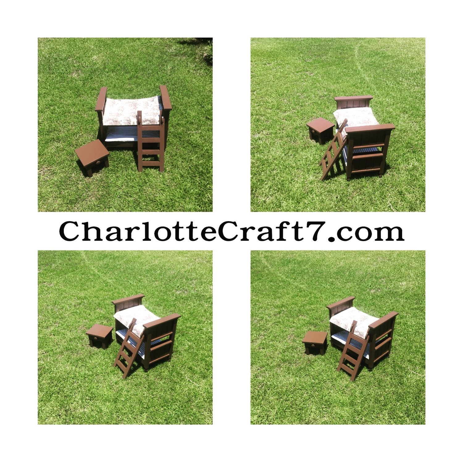 Elegant Newborn Bunk Bed and Nightstand Photography Prop