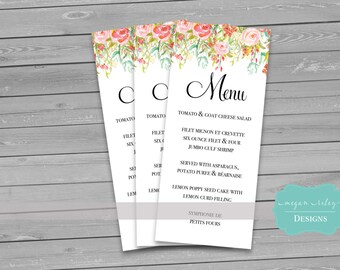 Digital Wedding Menu String Light Theme