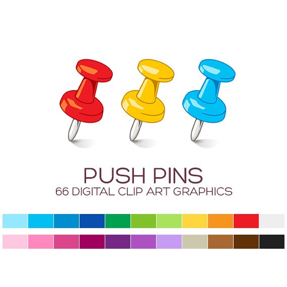 Push Pins Clipart Life Planner Stickers Appointment Printable