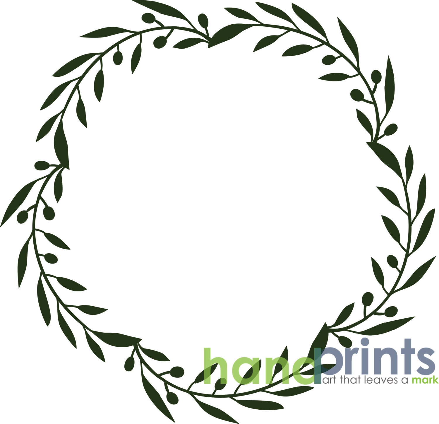 Download Full Olive Leaf Wreath-SVG file by HeathersHandprints on Etsy