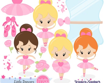 INSTANT DOWNLOAD, ballerina clipart and vectors for personal and commercial use