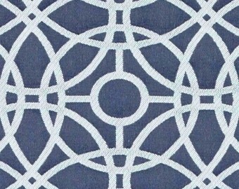 Navy Blue and White Upholstery Fabric for Furniture - Blue White Spiral Geometric Fabric - Custom Modern Geometric Pillow Cover - Navy Decor