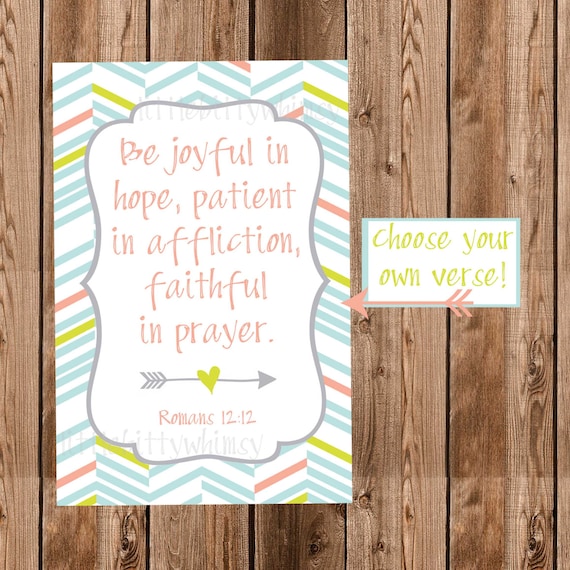 Custom Bible Verse Printable 4x6 5x7 or 8x10 by littlebittywhimsy