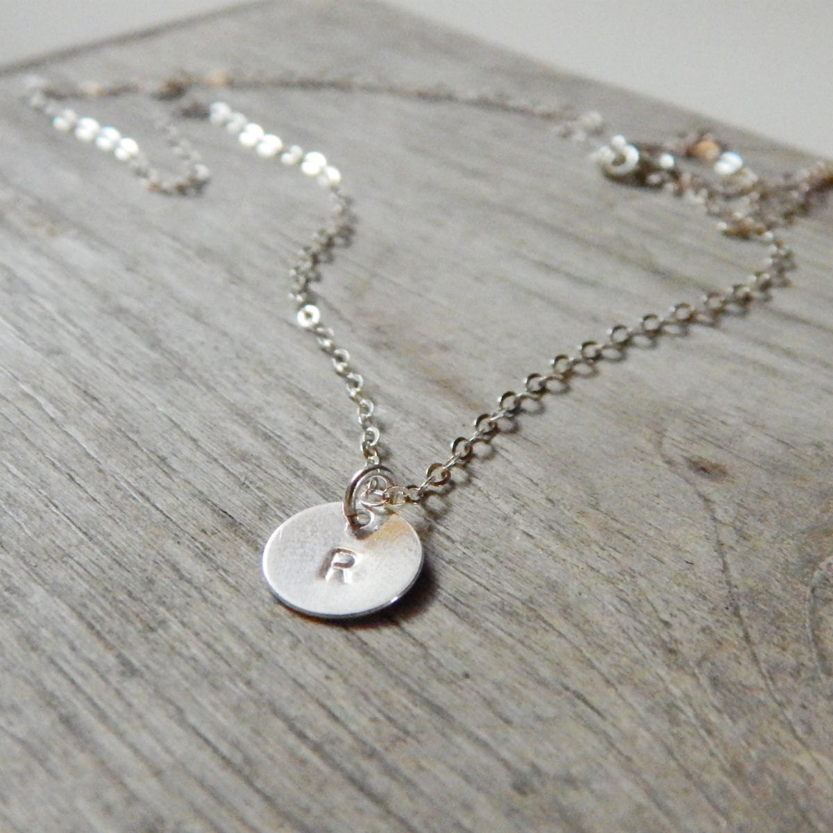 Initial coin necklace Clearance