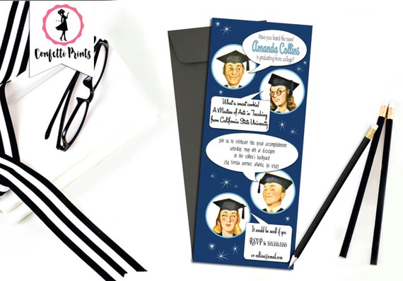 Graduation Invitation | Graduation Announcement | College Graduation | Graduation Party Invitation | Open House - GOSSIP Printable Il_570xn