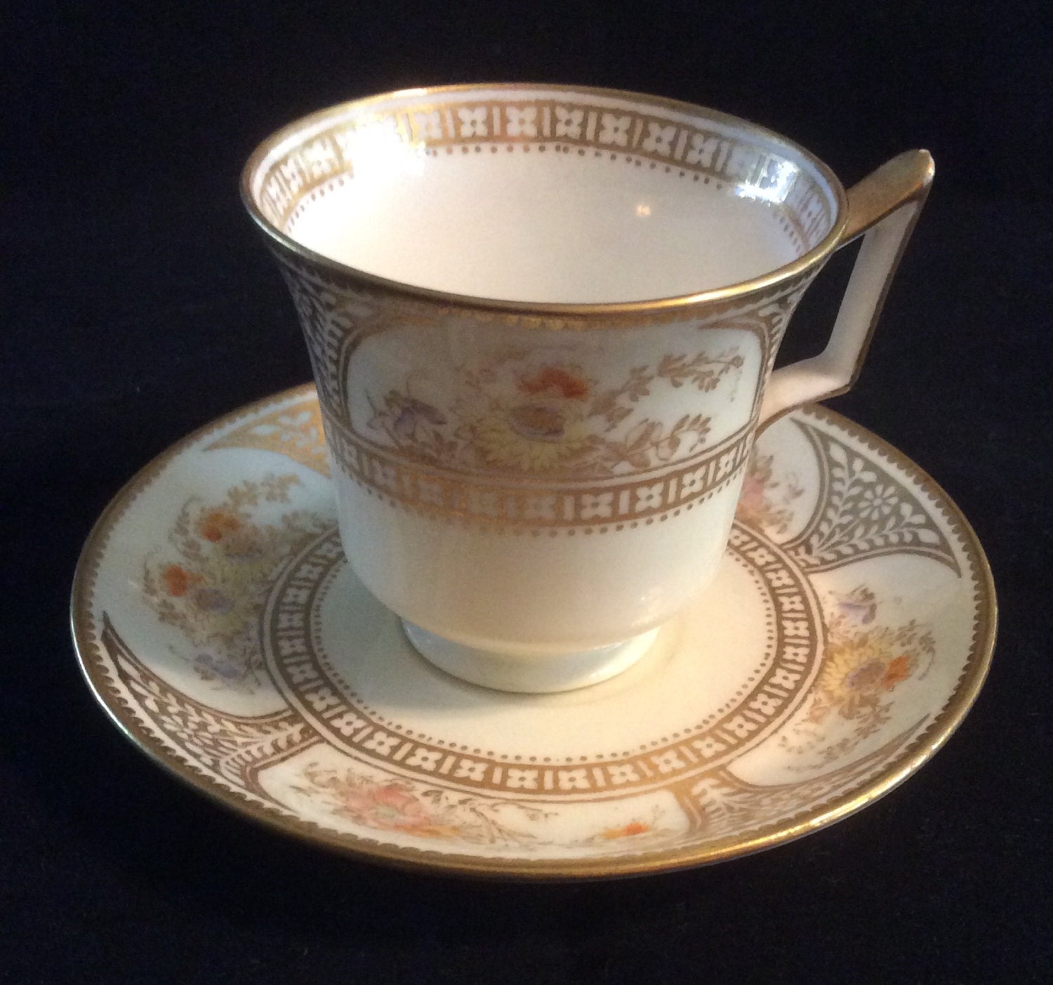 Antique Wedgwood Demitasse Cup and Saucer by TheQueensAttic