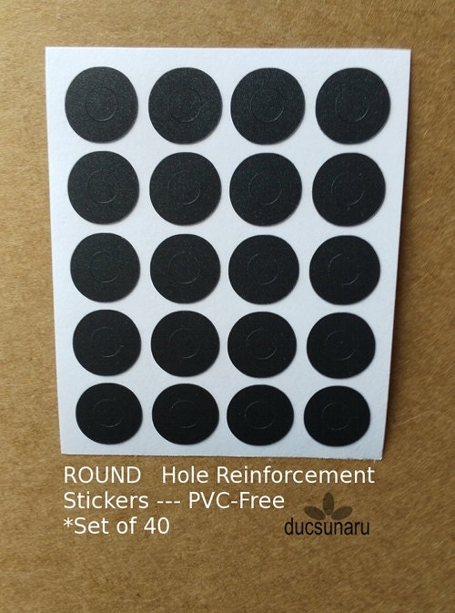 Hole Reinforcement Stickers 40 pcs PVCFree