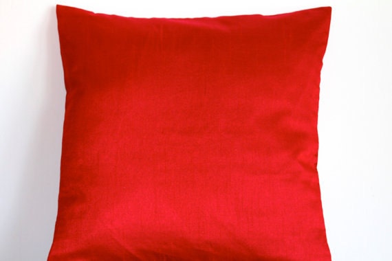 Solid Red Pillow Red Throw Pillow Cover Solid Pillows