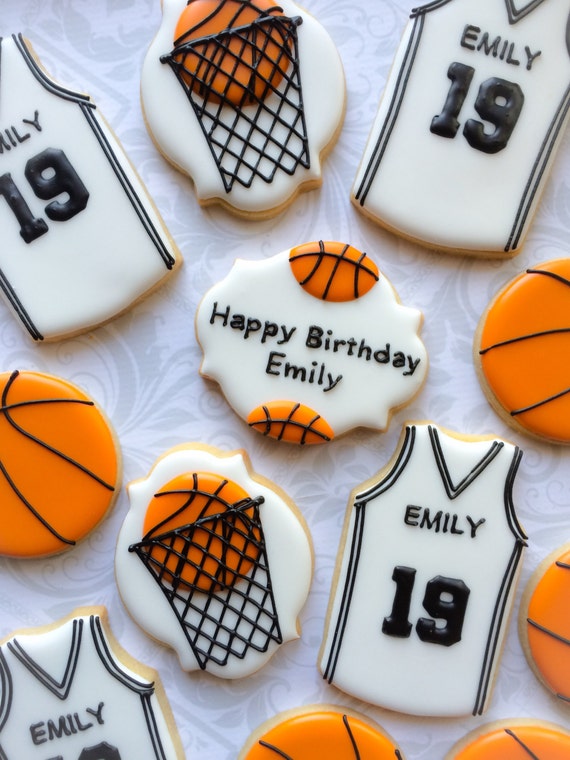 Basketball Themed Birthday Cookies One Dozen Decorated   Il 570xN.1056710247 8ak7 