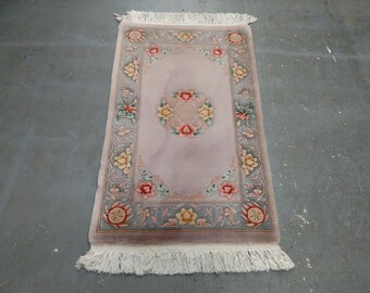 1980s Vintage, 90-line, 5/8", Sculpture Chinese Rug (2211)