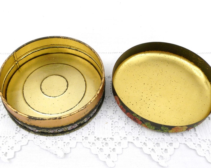 Antique French Metal Candy Tin, Vichy Prunelle, Illustration of the Allier River, Young Woman and Roses, Retro Vintage Home Decor, Country Antique French Metal Candy Tin, Vichy Prunelle, Illustration of the Allier River, Young Woman and Roses, Retro Vintage Home Decor, Country