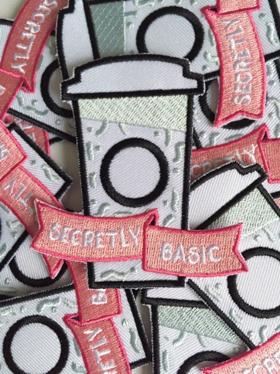 Secretly Basic iron on funny patch by KodiakMilly on Etsy