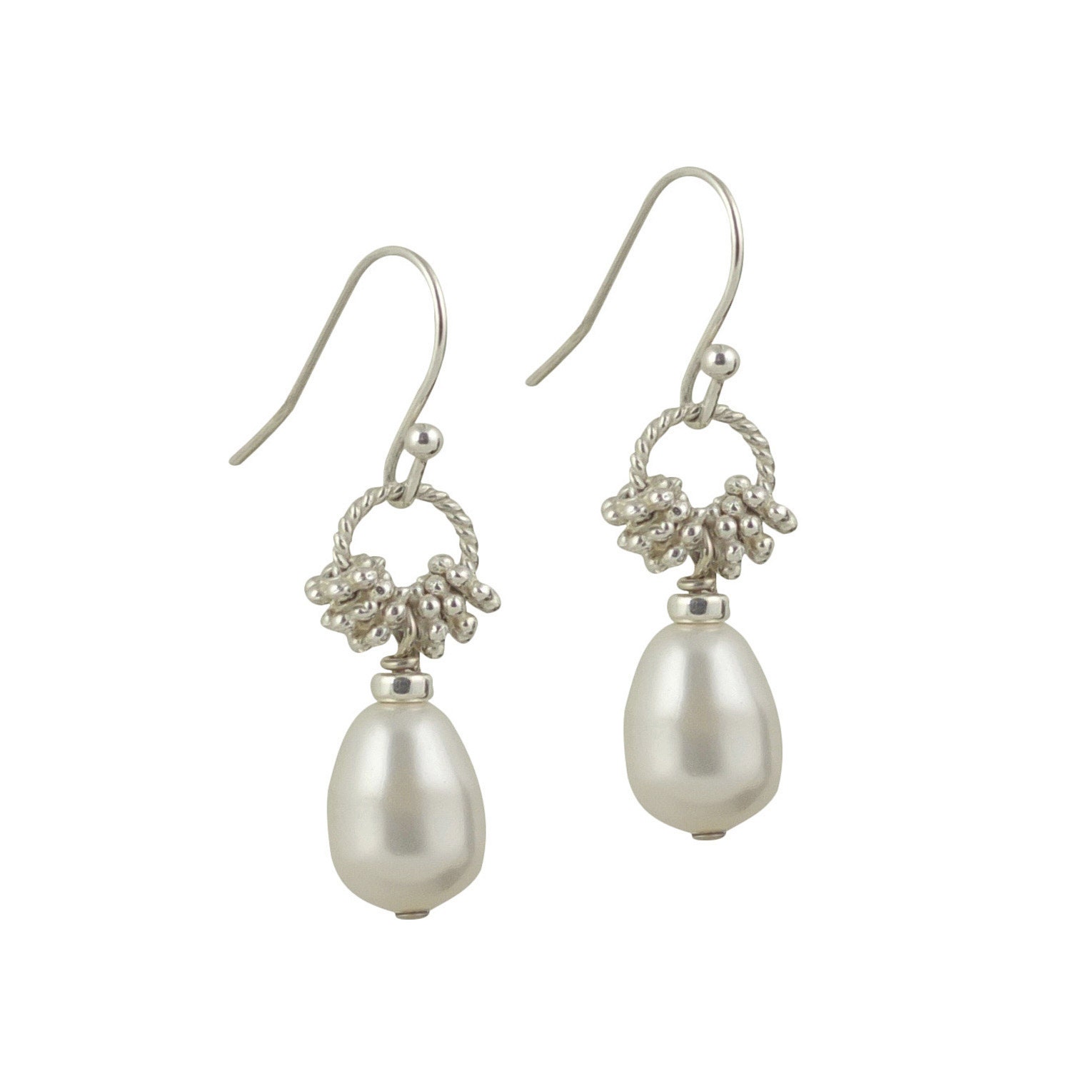 Drop Pearl Earrings Simple Pearl Earrings Casual Wedding