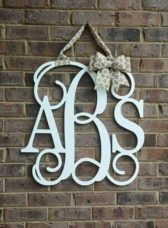 33 x 35 Wooden Monogram letters Wall Hanging Monogram