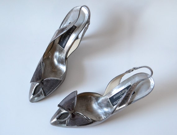 very silver shoes