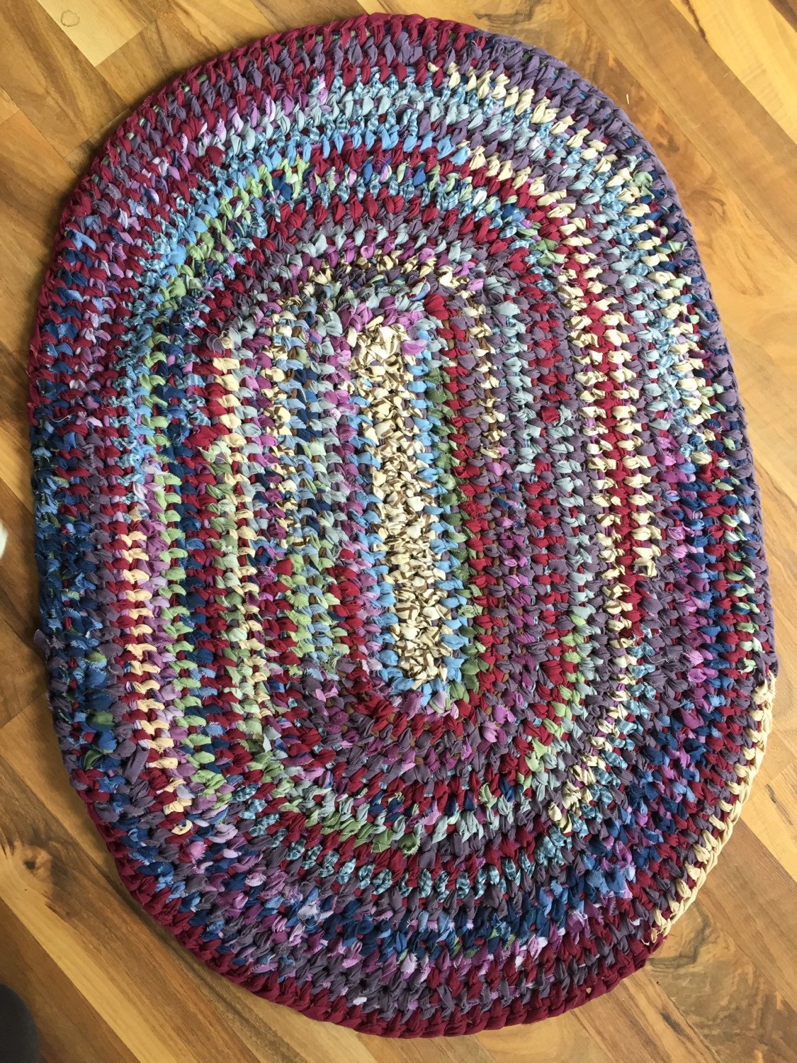 Hand made amish knot rug country kitchen shabby chic