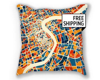 Shanghai Map Pillow - China Map Pillow 18x18