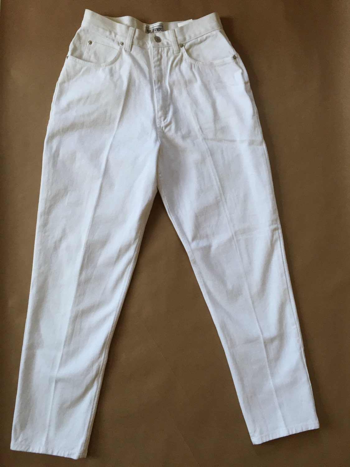 vintage 1980s high-rise white wash jeans / by AdrianAndOlgaCompany