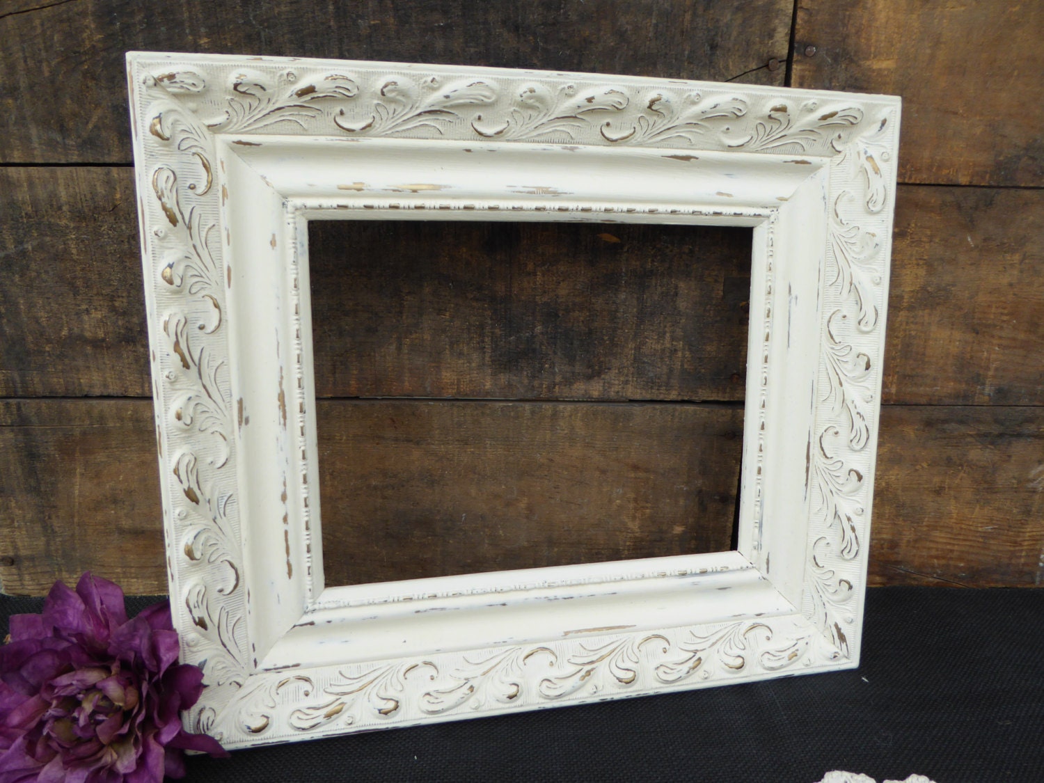 Hand Painted 13 X 15 Open Photo Frame with 8 X 10 opening