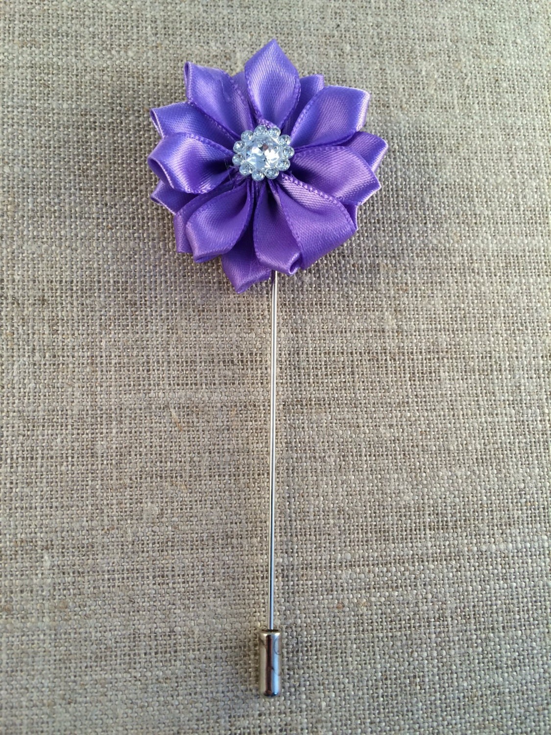 Purple Handmade Wedding Lapel Pin Lapel Flower