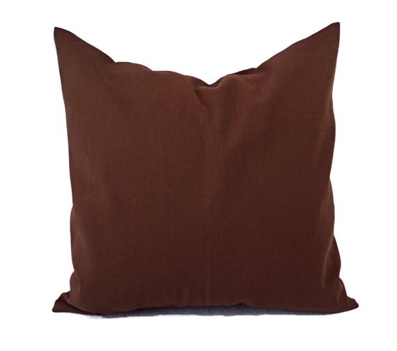 Two Solid Brown Pillow Covers Brown Couch Pillow Covers