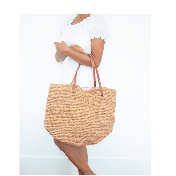 Summer Tote Weekend BagStraw Tote Straw Beach by MOOSSHOP on Etsy