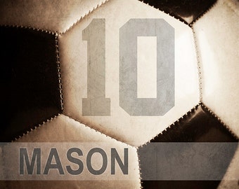 Personalized soccer art, Soccer gifts, Sports gift, Team gifts, Teen birthday, Man cave art, Sports art, Kids room decor, canvas // Soccer
