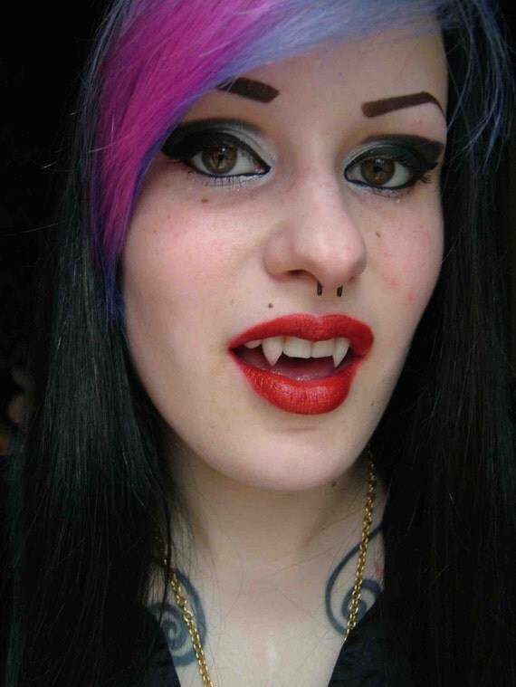 Custom Made Basic Upper Vampire Fangs Veneer by HobbyFX on Etsy