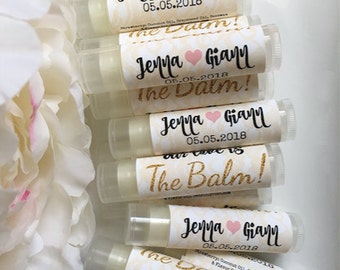 Original. 50 Personalized Lip Balms. Bulk Wedding by SensiblyPosh