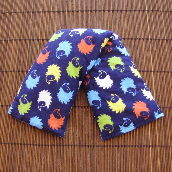 Cherry Pit Heating Pad Microwaveable Hedgehog Blue