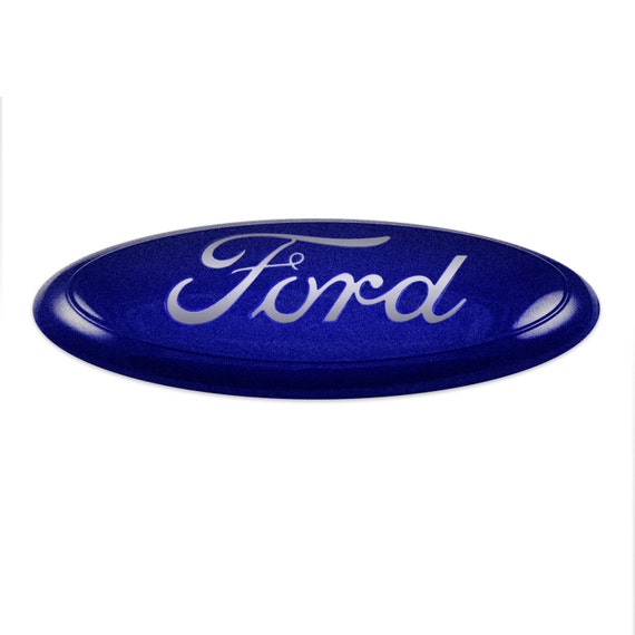 Ford Emblem Metallic Blue and Chrome Fits Ford F150