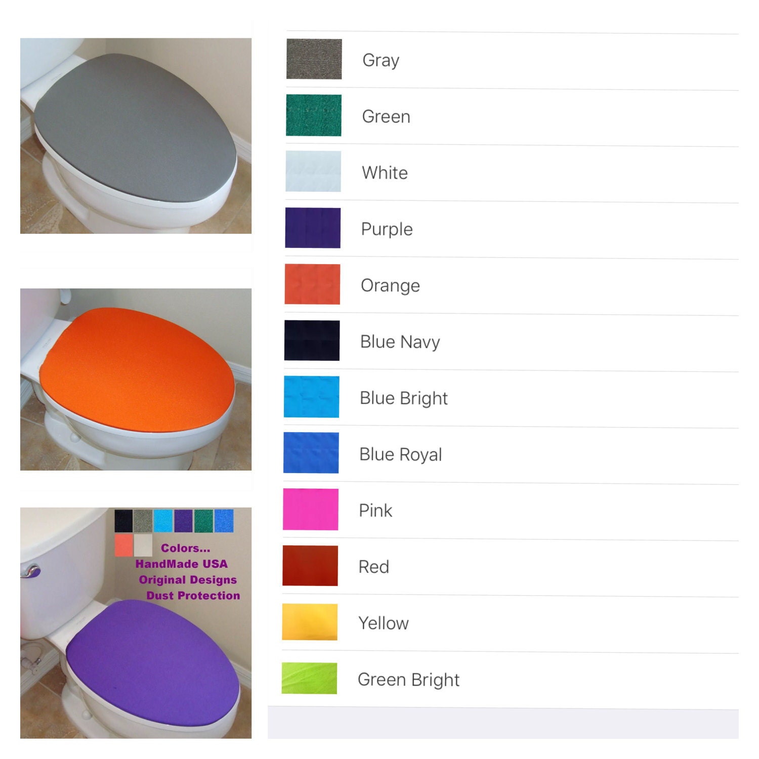 Toilet seat cover with Monogram