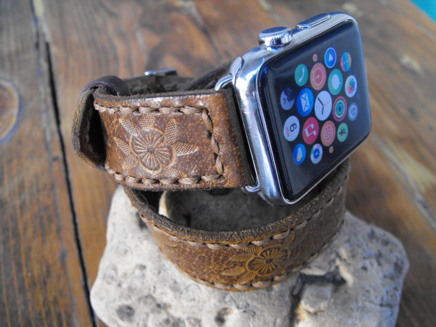 Apple Watch Band leather band double tour wrap women iwatch