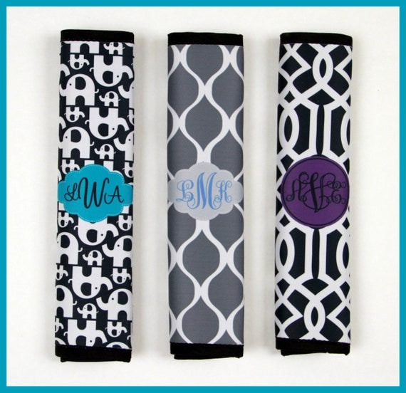 Seat Belt Cover Monogrammed Personalized Custom Monogrammed