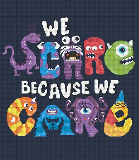 We Scare Because We Care Monster's Inc. Quote Poster