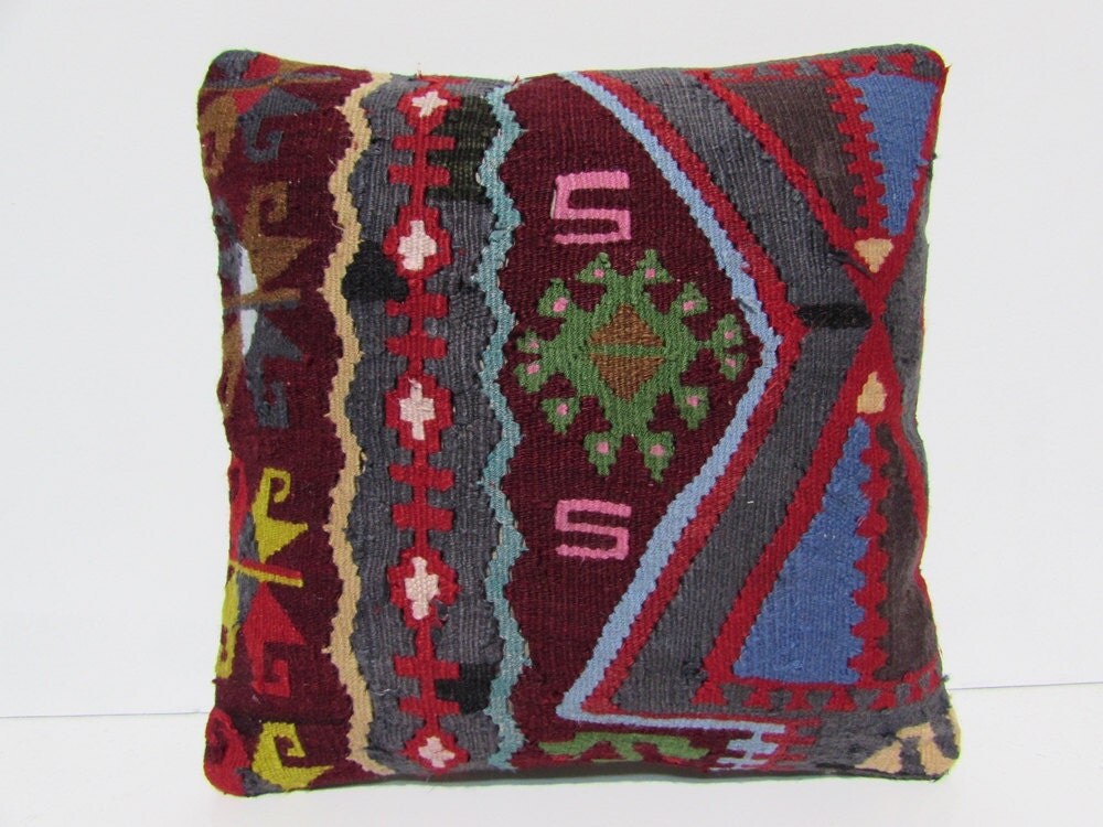 kilim pillow turkish rug 16x16 moroccan pillow sham interior