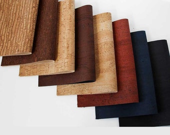Cork Fabric Portugal Supplier - Cork Leather Textile Wholesale - Vegan Fabric - Kork - 35 x 25 cm / 13.8 x 9.8 in ( CK9 )