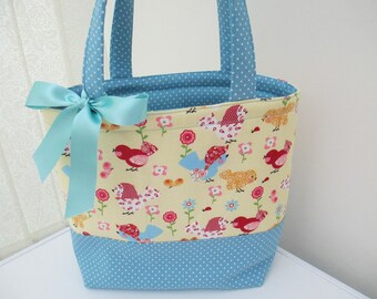 Girl's tote bag. Book bag. Nursery/school bag. Dance/picnic bag. Gift for girls. Toddler bag.