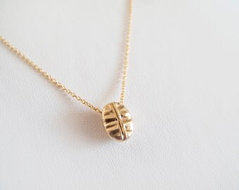 Gold Coffee Bean Necklace - Gift for her